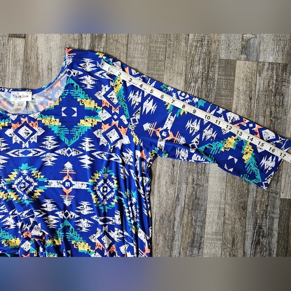 💜The Zig Zag Stripe Shirt Xl Blue Multicolor 🩷 - Picture 7 of 8